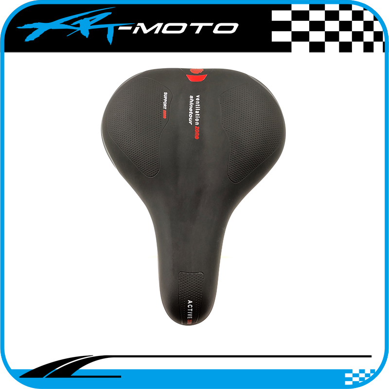 Black bicycle saddle with visible branding on a white backgroundwide_seat_for_Pur-speed_extreme_20in