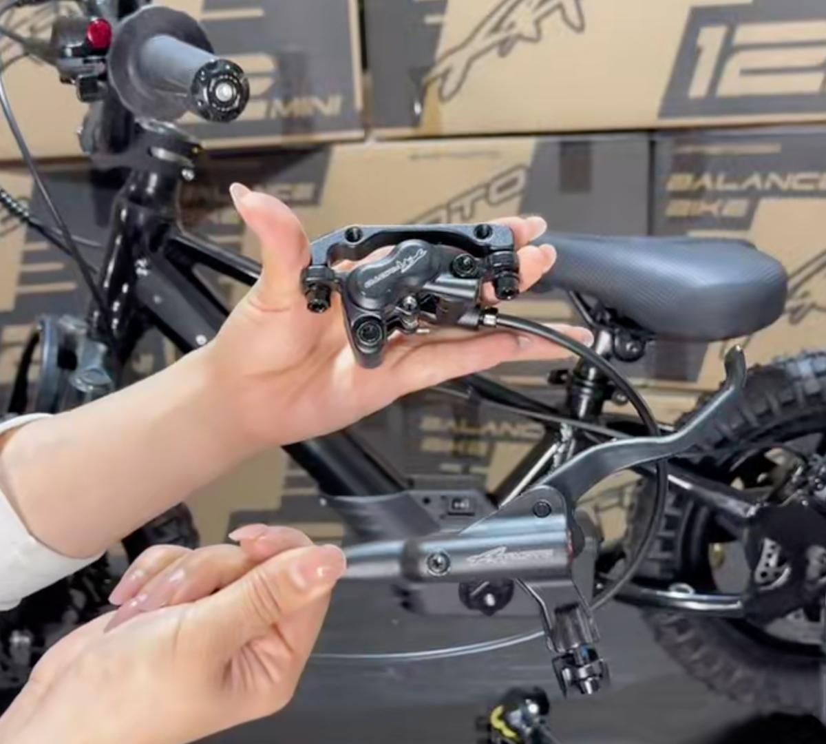 stacyc xrt moto purspeed orion kids electric bike hydraulic brake lever