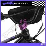 12in_purple_handle_bar_clamp_Orion_kids_electric_bike