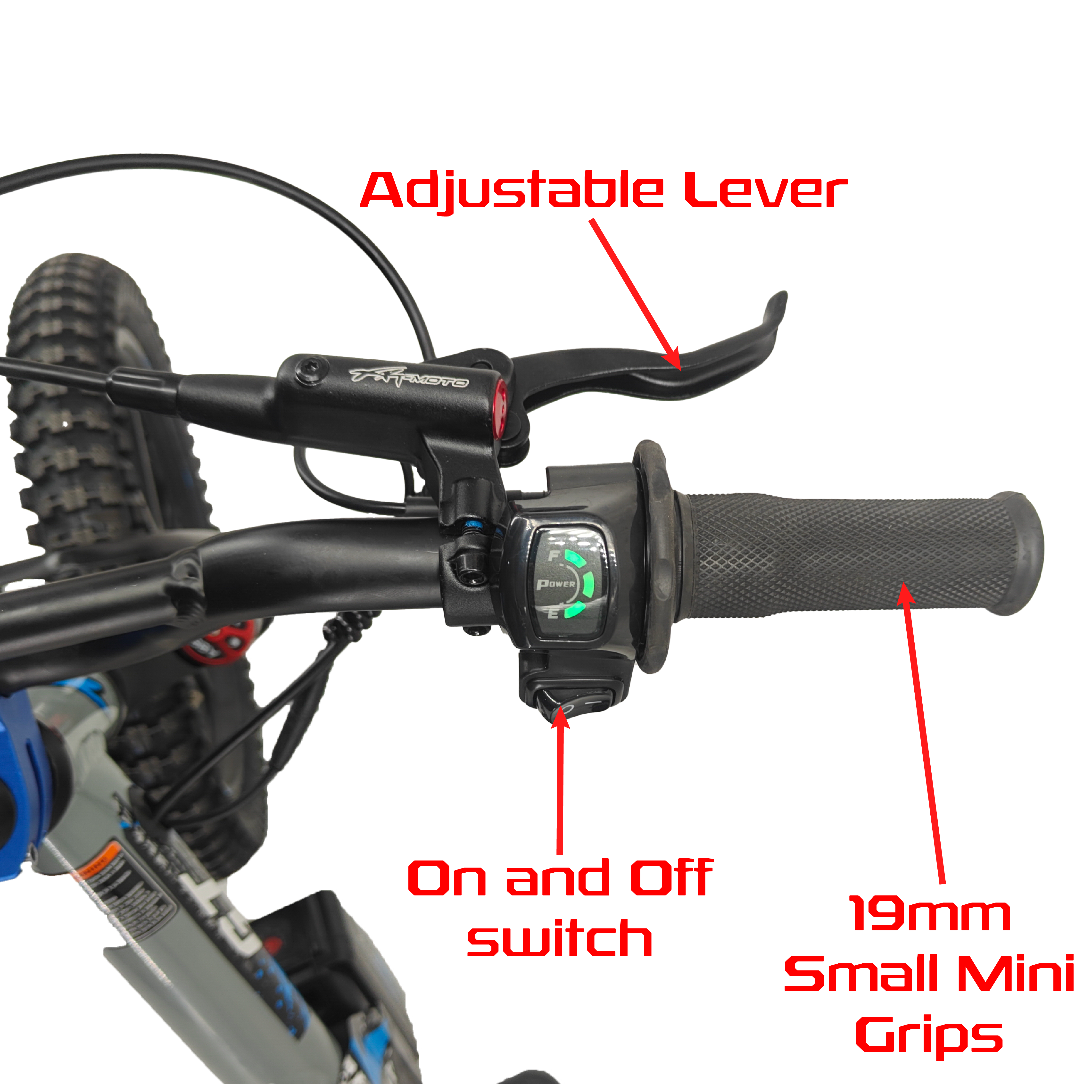 hydraulic_adjustabel_brake_lever_GT-pro_16inch_xrt_moto_19mm_small_mini_grips_