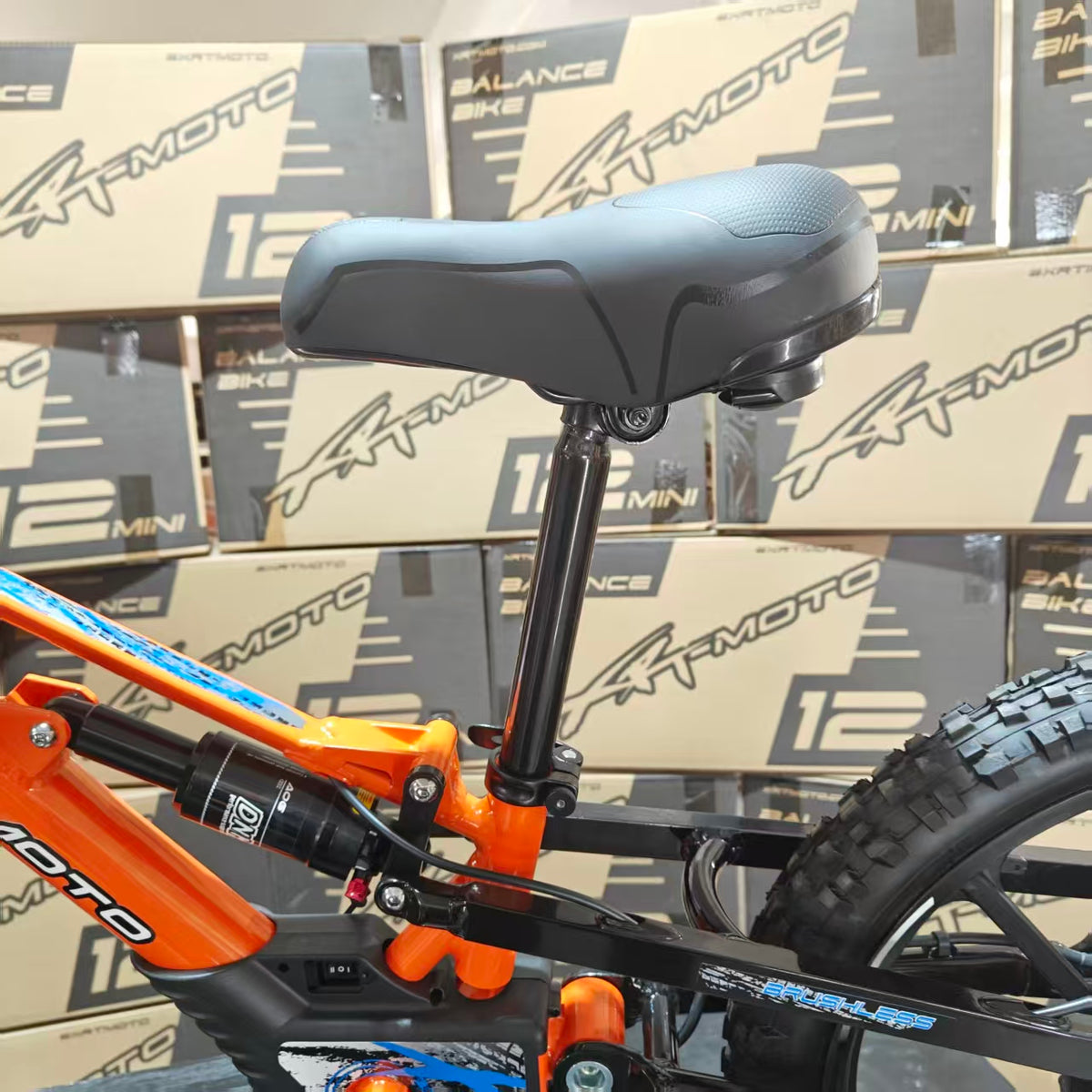 kids electric dirt bike 250mm seat post xrt moto purspeed