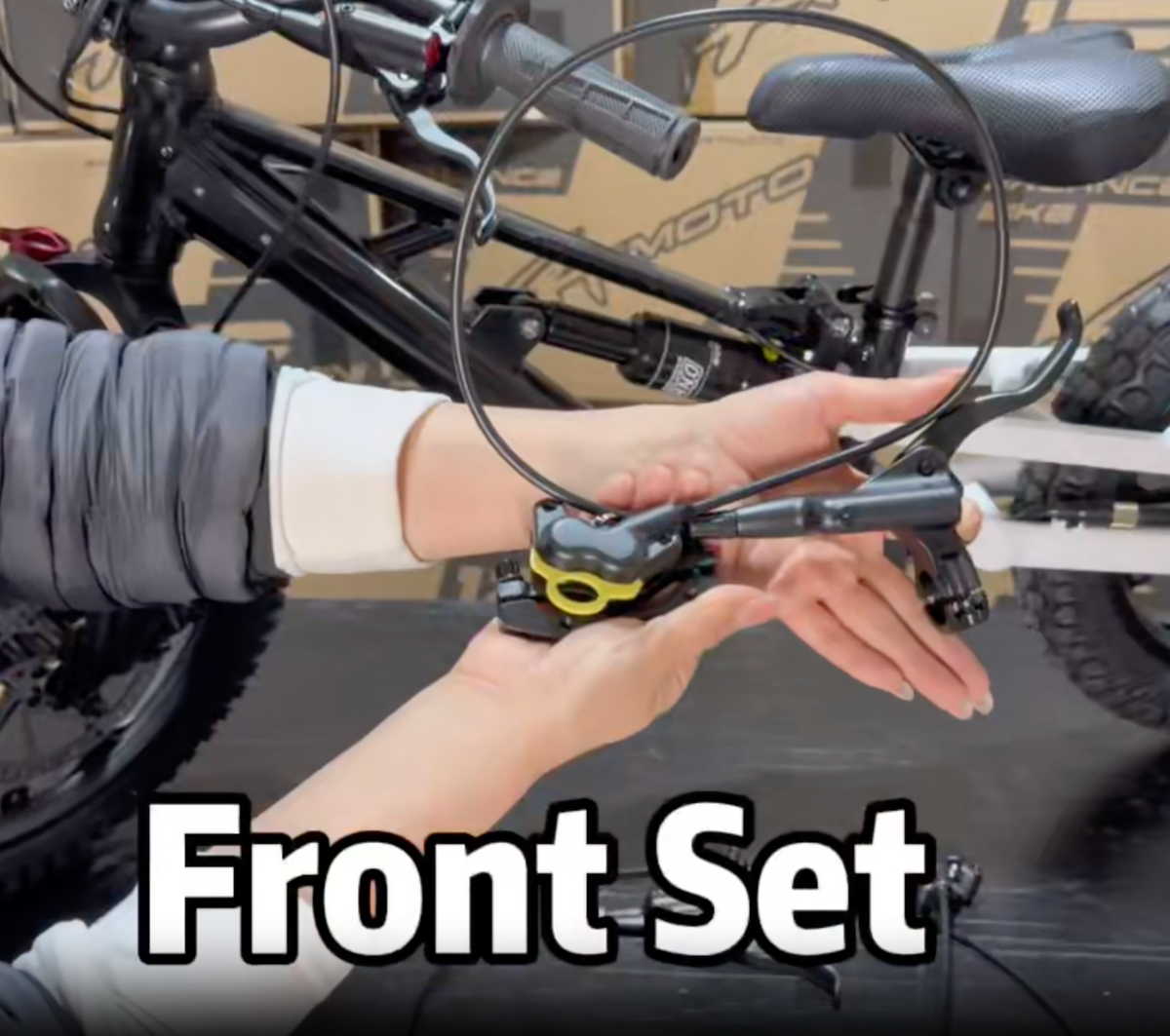 kids electric bike stacyc xrt moto purspeed 4 piston hydraulic brake set