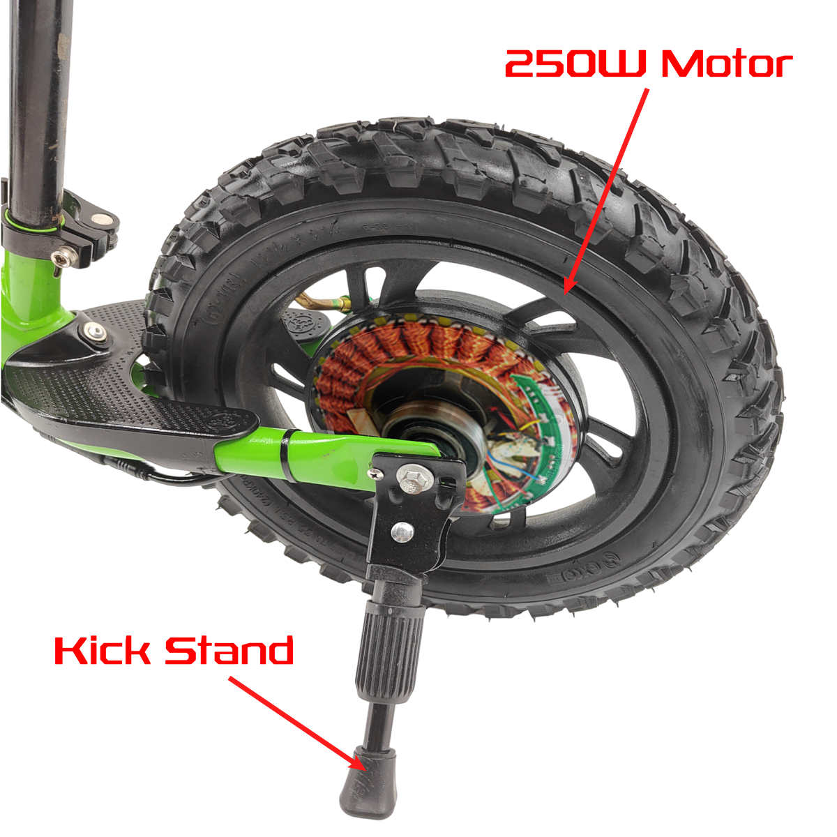 Rear_wheel_DD_hub_motor_250W_kickstand_balance_bike_12inch