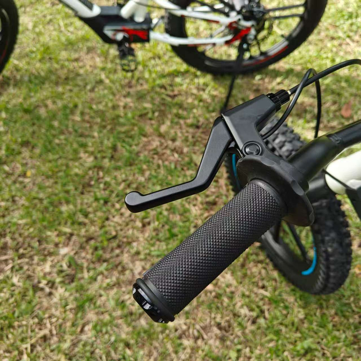 kids electric bike brake lever stacyc xrt moto purspeed