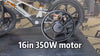 16in stacyc orion xrt moto purspeed 350w hub motor